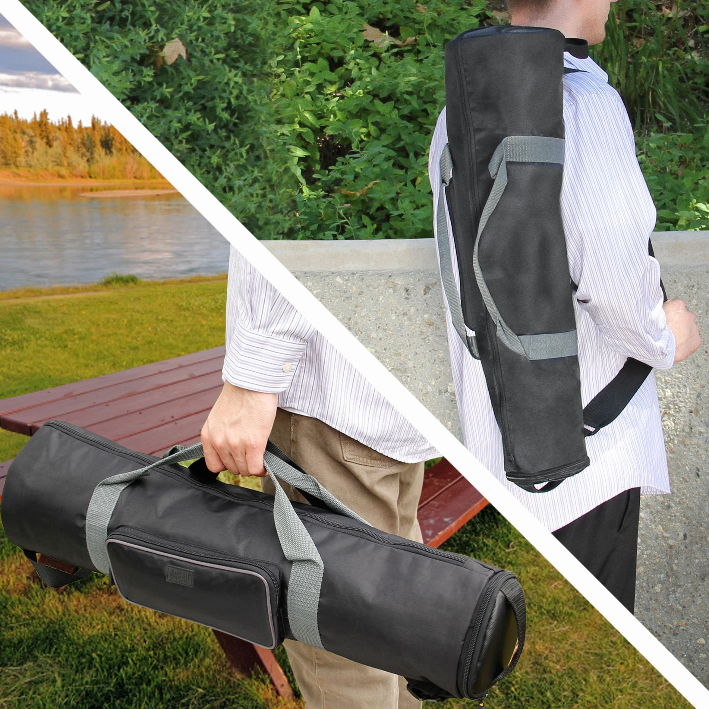 USA Gear Estuche para Telescopio Refractor - Admite Telescopios y Trípodes de 21 a 35 Pulgadas. Extensión Ajustable, Bolsillo de Almacenamiento y Correa. Compatible con ToyerBee, Gskyer y Celestron