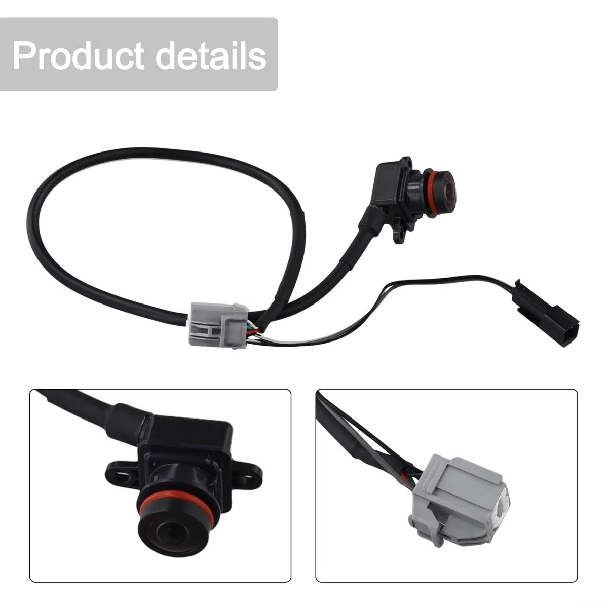 Cámara de estacionamiento de respaldo de visión trasera, para Fiat Freemont (OEM 56054858S), negro, carcasa de plástico resistente a la intemperie, visibilidad mejorada