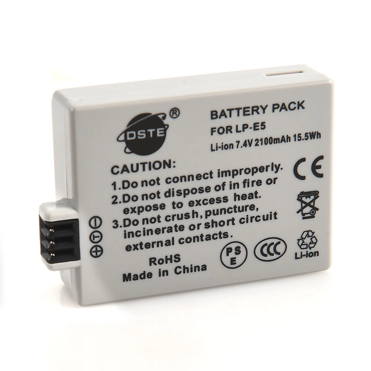 DSTE 2PCS LP-E5 Batería y Doble Cargador USB Compatible con Canon EOS 450D, 500D, 1000D, Kiss X2, X3, Rebel XS, XSi