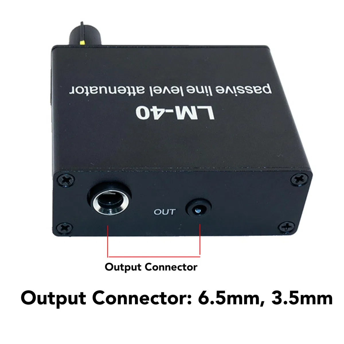 Jectse Atenuador pasivo, control de volumen -40 DB ajustable, con cable de salida de 3.5mm, para grabación de video en vivo