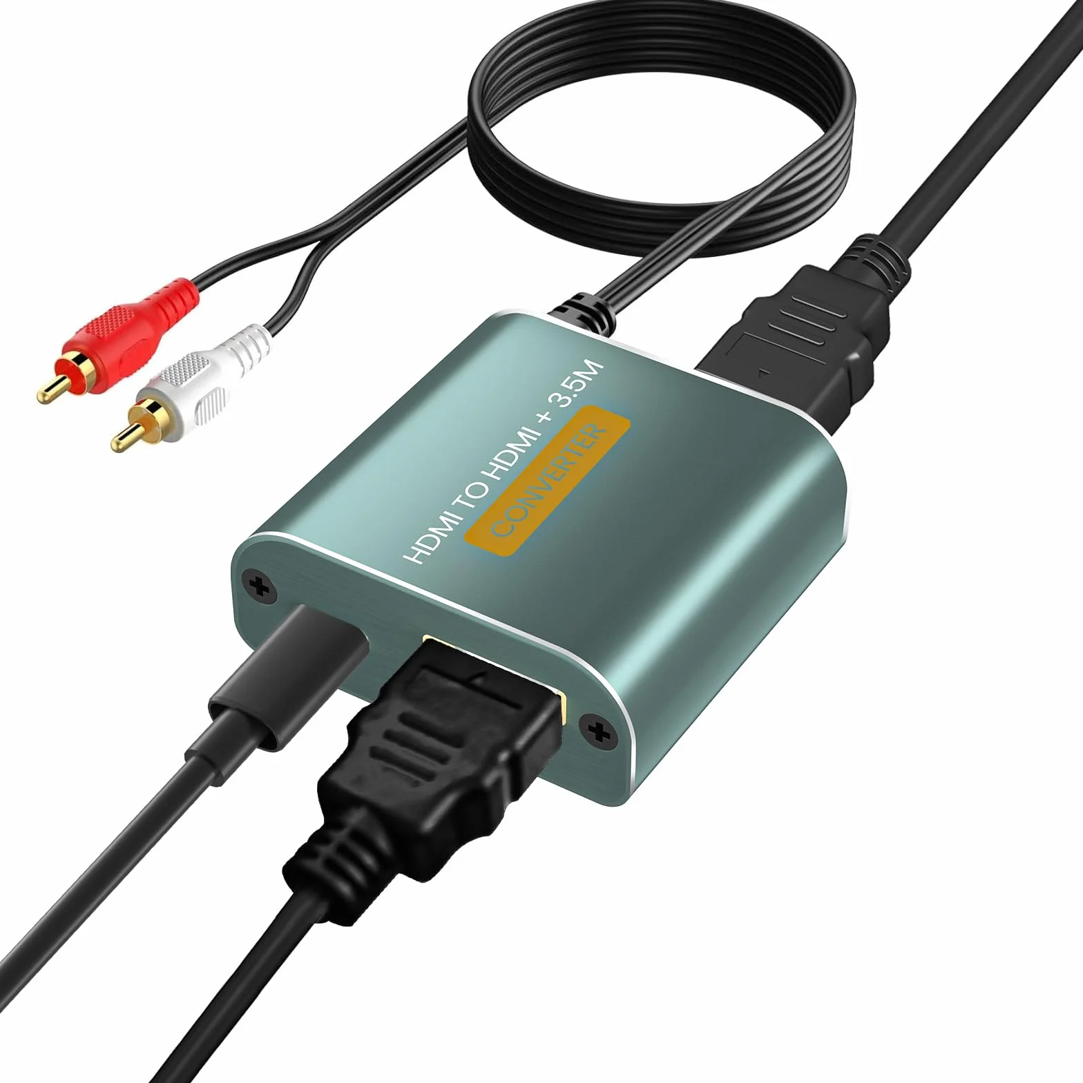 HDMI Audio Extractor,HDMI Audio Splitter 4K@60Hz HDM I a HDM I+3.5mm Stereo Digital Audio Extractor para PS4 PS5 Blu-ray DVD Xbox PC HD TV