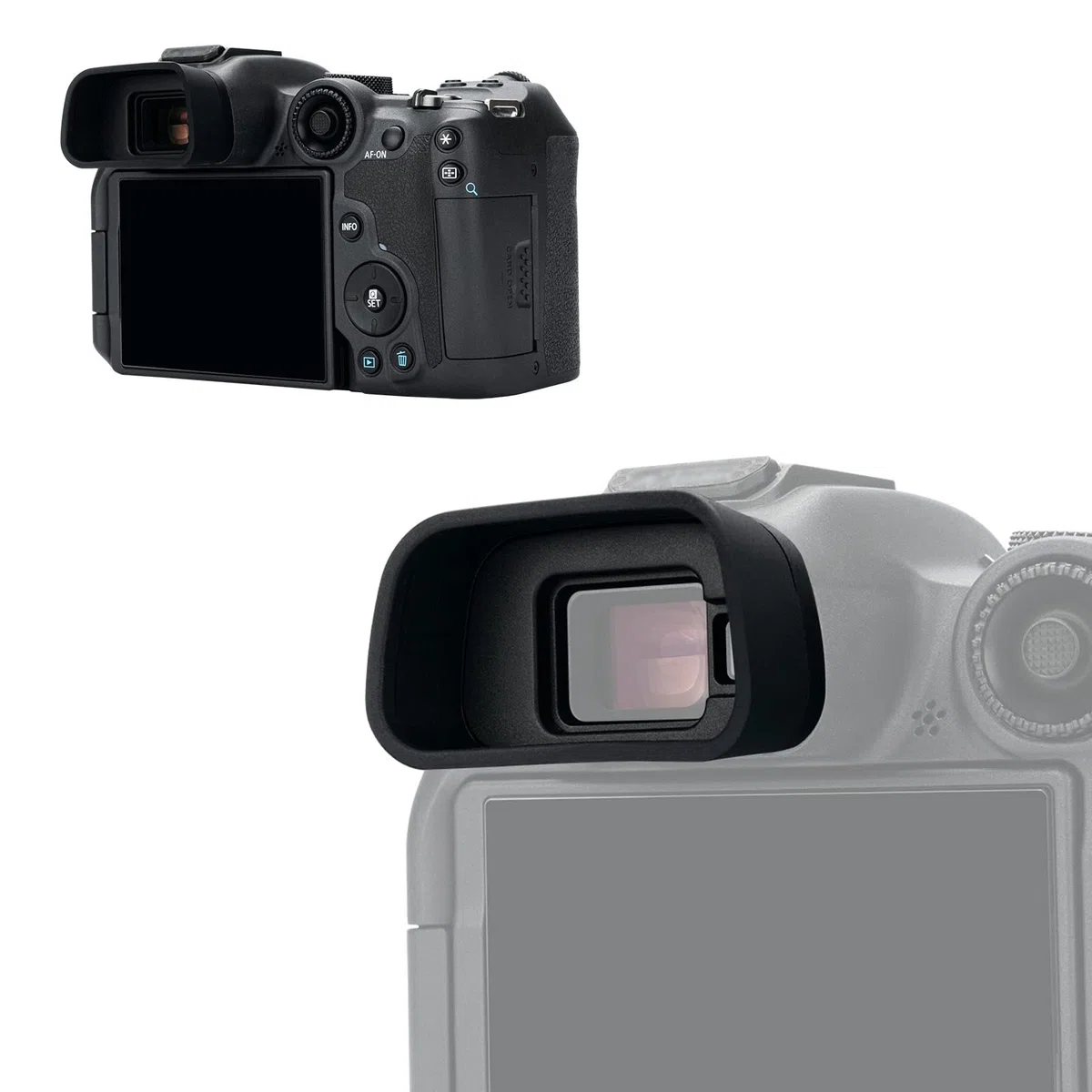 Visor ocular de silicona suave de estilo extendido para cámara Canon EOS R7 APS-C sin espejo
