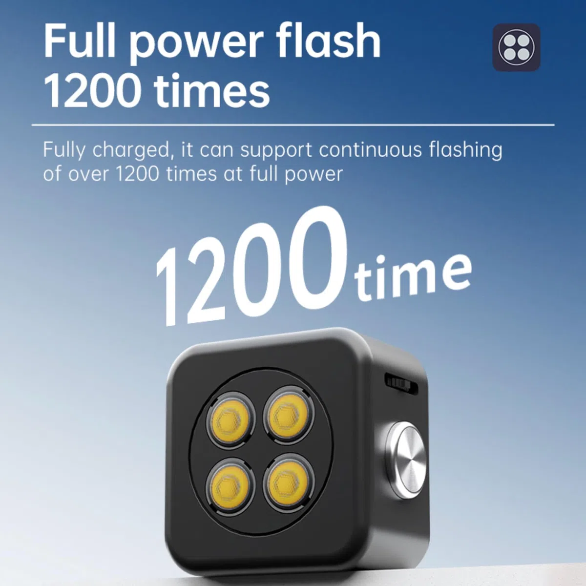 Funmount - Flash externo para smartphone (18 W, con luz continua de 3 W, magnética, para fotos, vídeo y transmisión en directo, color negro)