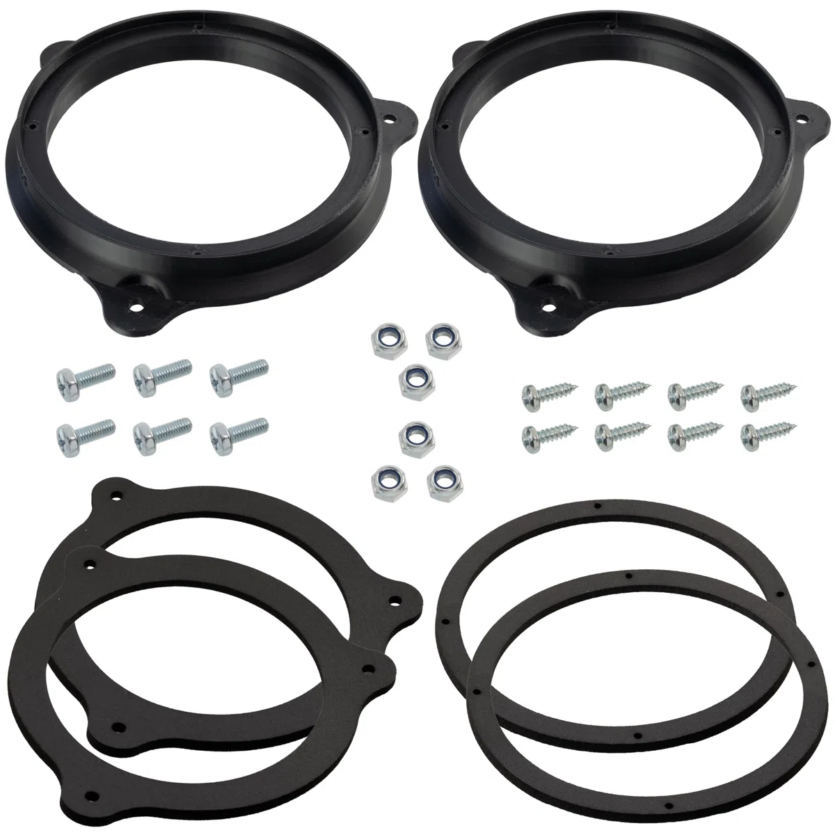 AERZETIX | Kit de 2 adaptadores/Soportes para Altavoces Ø165mm Compatible con Renault Clio MK4 para Puertas Delanteras