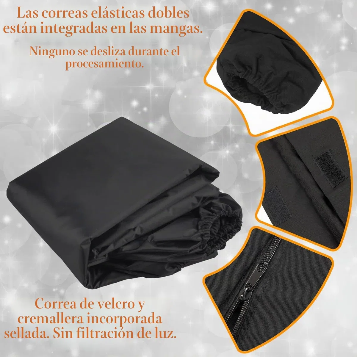 VANZAVANZU Bolsa para Cambio de Película Cuarto Oscuro - 60 x 55 cm Tejido de Algodón Grueso Material Antiestático para Cambio de Película Revelado Pro Fotografía Suministros
