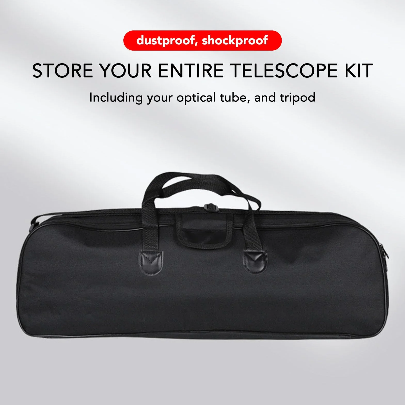 Bolsa Grande para Telescopio, Bolsa de Almacenamiento para Telescopio a Prueba de Golpes con Gancho Antideslizante, Estuche de Transporte Multiusos para Telescopio con Correa de