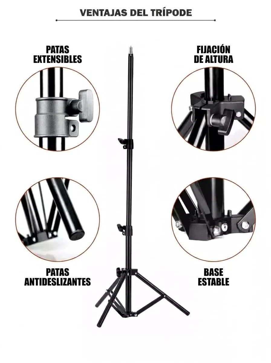 JBH-Pr900 Trípode Universal para Proyector, Altura Regulable hasta 1.9m, Carga Máxima 900g, Soporte Portátil para Mini Proyector y Cámaras con Rosca 1/4"