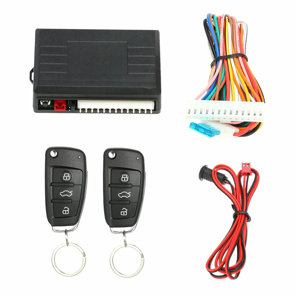 Shkalacar Cierre Centralizado Universal Coche, Bloqueo de Puerta de Auto, Sistema de Entrada Sin Llave Central, Kit de Bloqueo con Control Remoto, Control de Telefono Movil