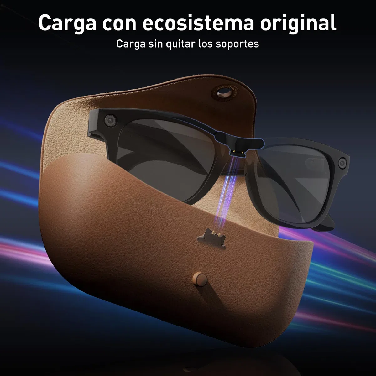PRISMXR Carina C2 Batería portátil para Gafas RayBan Meta, magnética Ultraligera, Cargador portátil con autonomía extendida de 14 a 19 Horas (para Wayfarer Large)