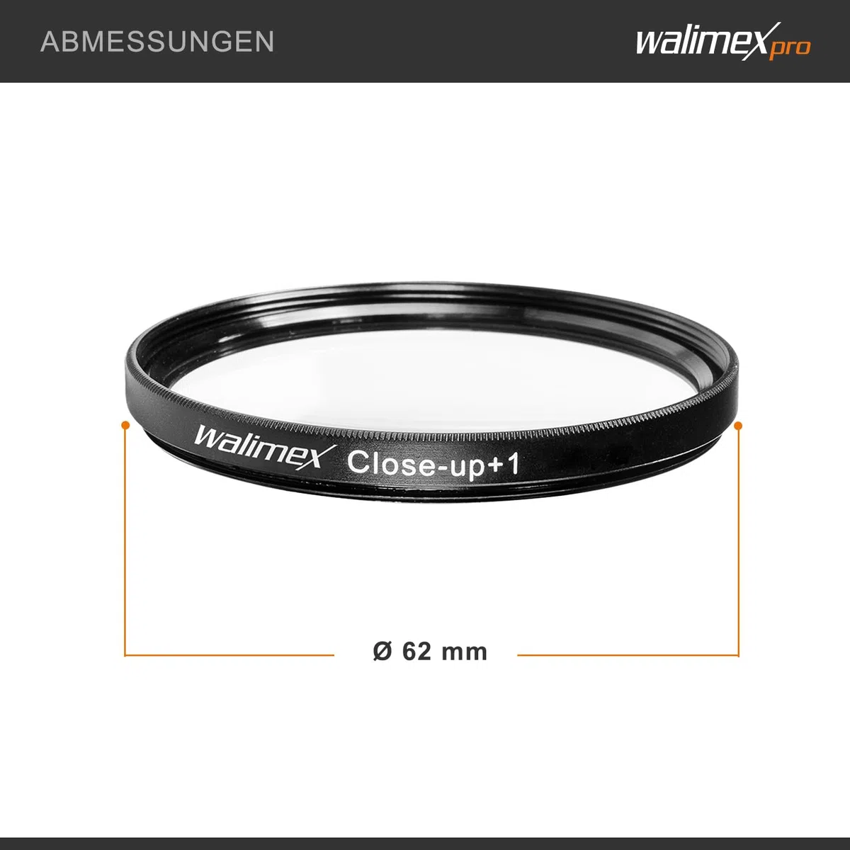 Walimex - Juego de lentes para primeros planos especial para macrofotografía (62 mm, +1/+2/+4/+10 dioptrías)