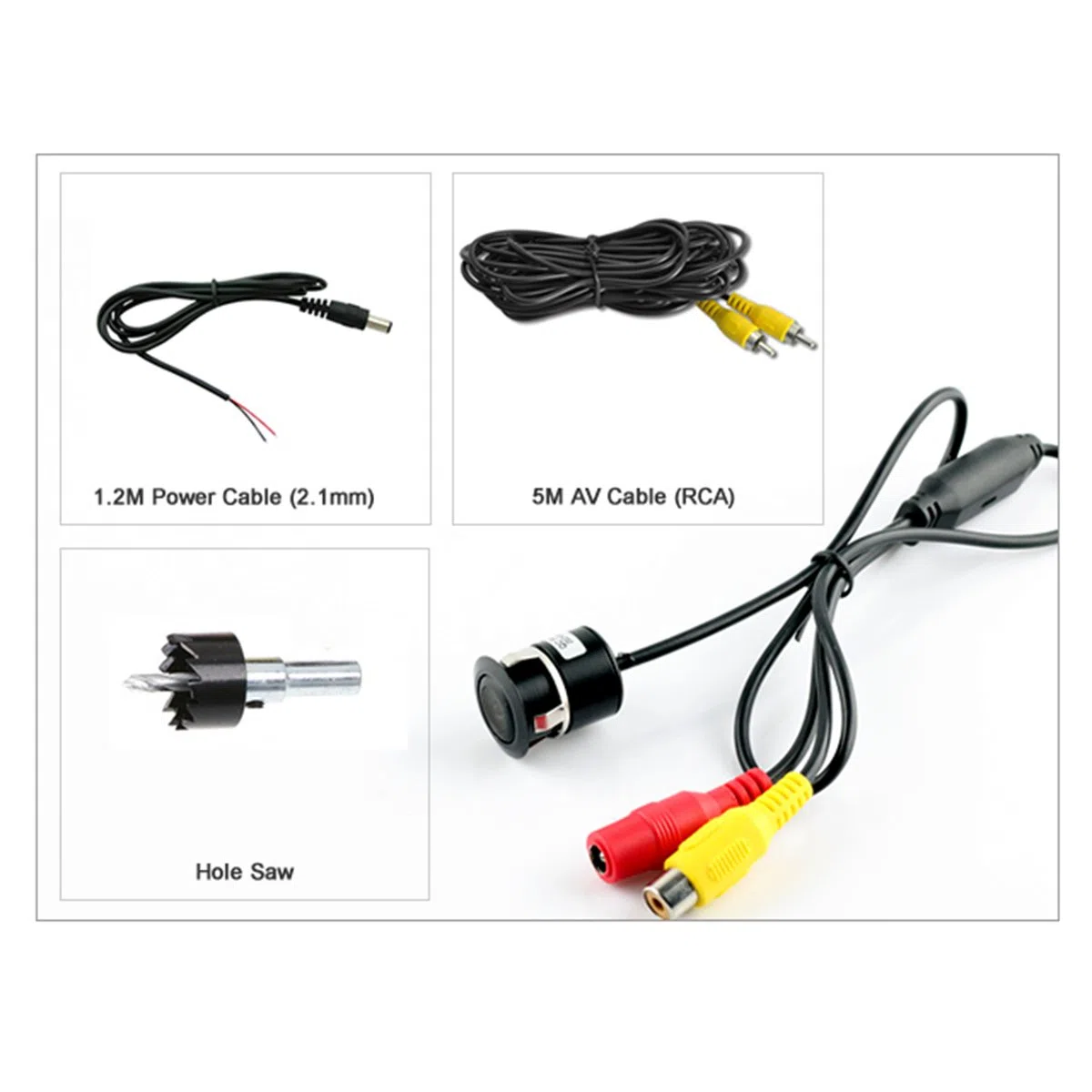 Cocar Coche Cámara Frontal Vista Delantera de la Leva Tornillo de para Choques 18mm Montaje Universal Fit Imagen sin Espejo w/o Asistencia de Aparcamiento Líneas de Cuadrícula