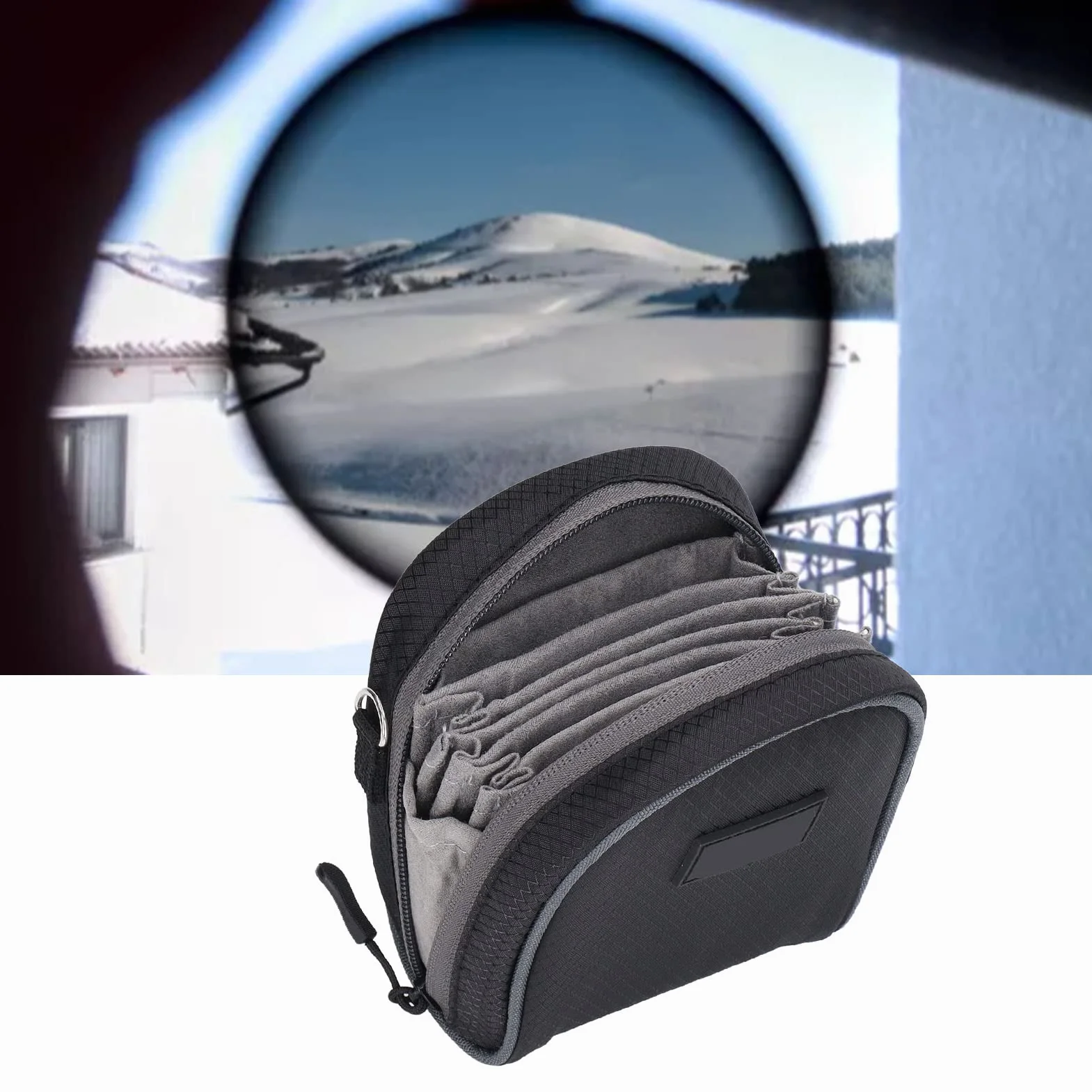 Estuche para Filtro de Lente de Cámara, Estuche para Filtro de Lente 8 Bolsillos Cartera de Almacenamiento de Filtro de Lente de Cámara para Filtro de hasta 95 Mm