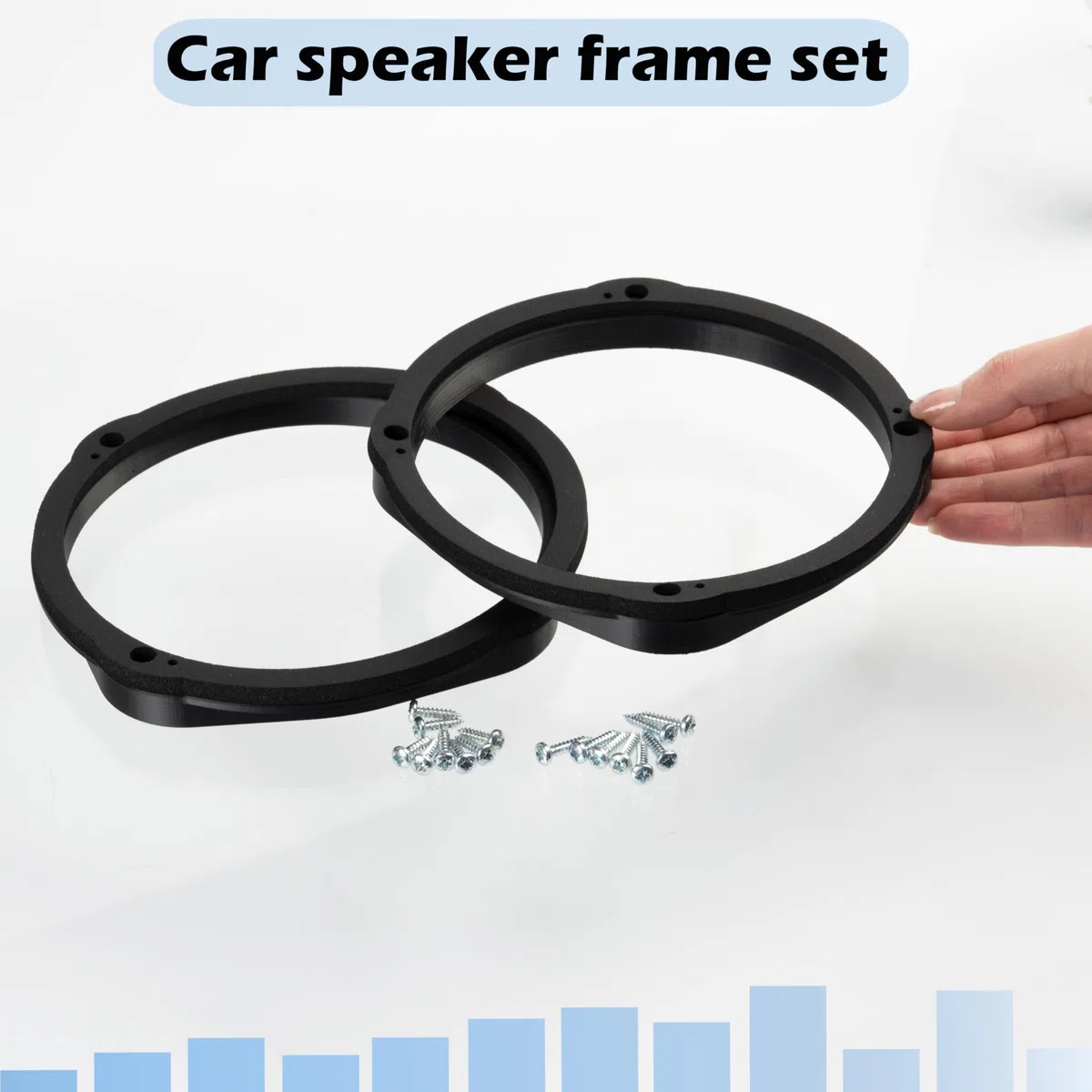 AERZETIX - Kit de 2 adaptadores/Soportes para Altavoces Ø165mm | Puertas Delanteras | Compatible con Audi A6 4F, C6
