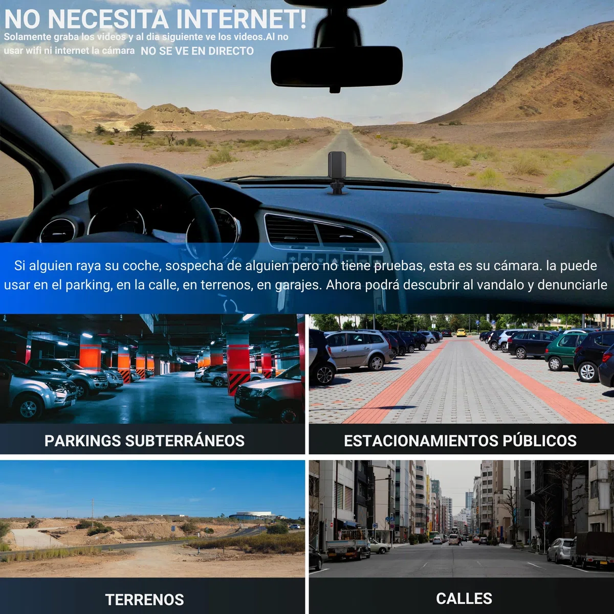 Mini Cámara Espía Oculta sin WiFi – Cámara Espía 1080P con Detección Movimiento – Cámara Vigilancia sin Internet para Coche y Parking – Mini Cámara Seguridad Portátil con MicroSD 32GB Visión Nocturna