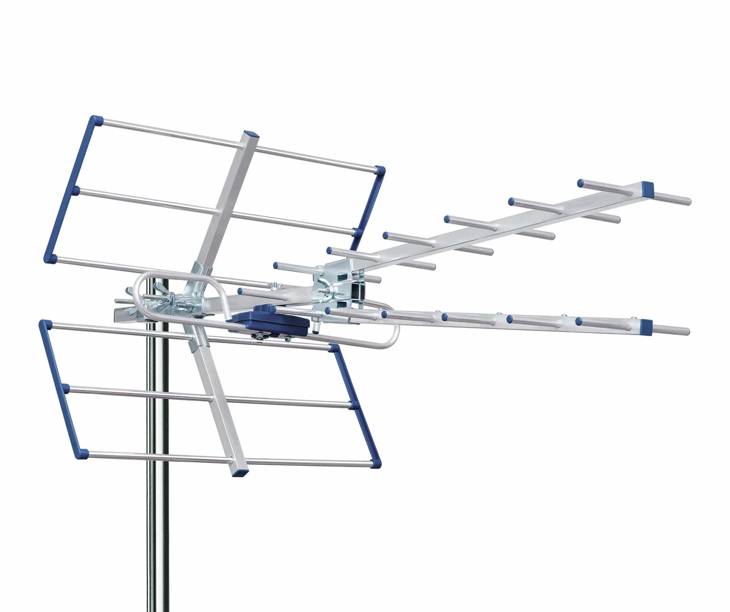 EDISION YAGI V 13db Antena TDT UHF 21-48 Exterior Digital Terrestre, con Filtro LTE 5G, Ideal para recepción de Televisión Digital Terrestre DVB-T/T2,Frecuencias 470-694Mhz,Longitud 87cm,LTE700,Azul