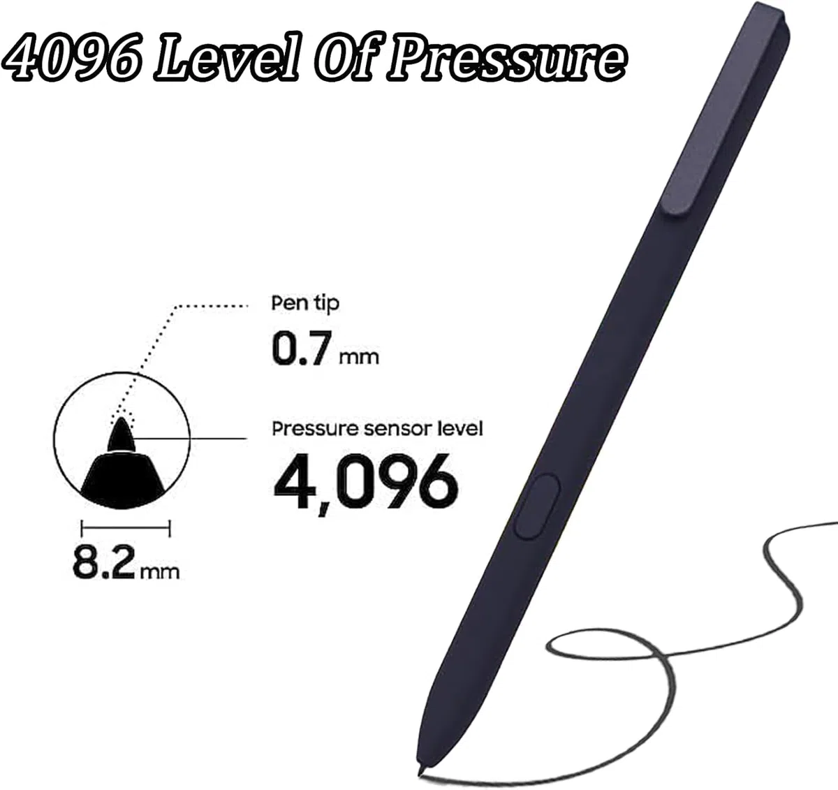 Lápiz Compatible con BOOX Stylus Pen Note Air 3C,3 B/N para Tablet 10.3 ePaper para Note Air 2/Air 2 Plus para Tab Ultra C Pro,Tab X 13 para Tablet Note MAX 13.3 (Negro)