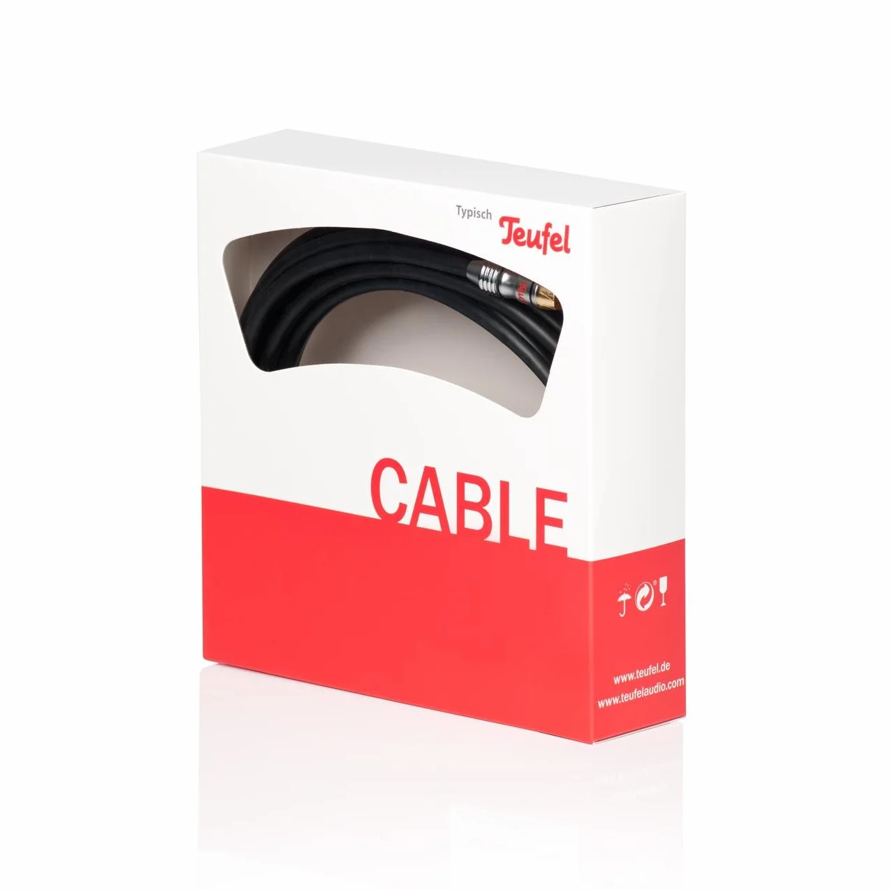 Teufel Cable de subwoofer de 2,5 m a receptor AV C3525W negro