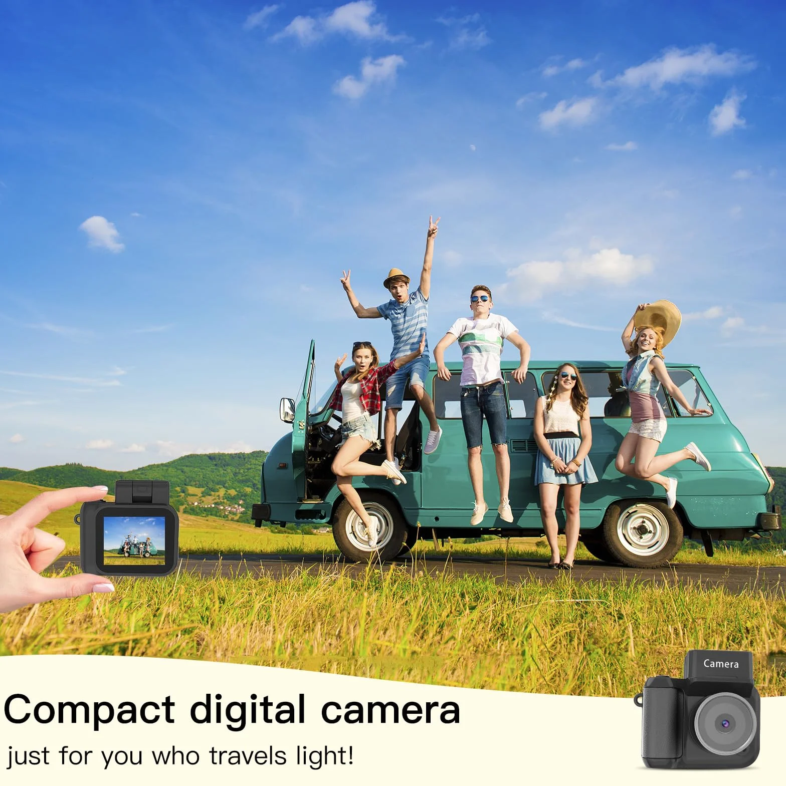 Mini Cámara Digital 1080P FHD,Mini Camara Retro con Pantalla 1.4", Tarjeta SD 32GB Incluida, Cámara Llavero Ideal para Estudiantes, Principiantes, Regalo De Cumpleaños Y Graduación(Negra)