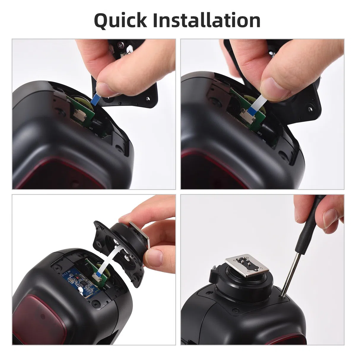 Godox V1C ABase de Montaje de Zapata de Repuesto Compatible con Piezas de reparación de Flash de cámara Godox V1C Flash Speedlite