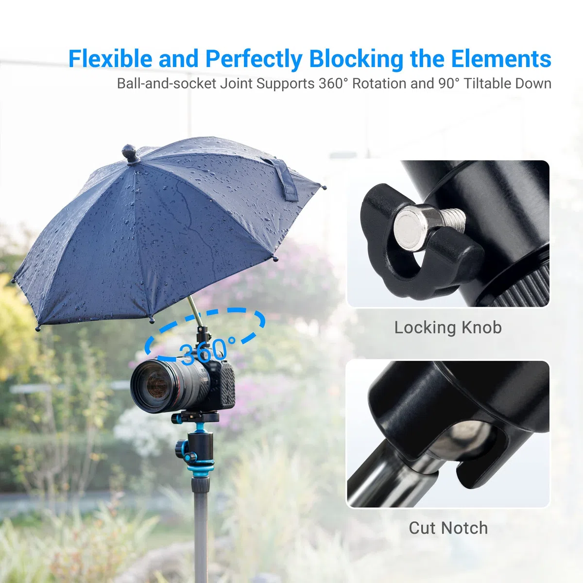 DSLR Cámara sin Espejo Hot Shoe Paraguas Cubierta Protector de Lluvia Parasol para Canon EOS R100 R50 R8 R7 R10 R3 R6 Mark II R5 C Rp R Rebel T8i T7 90D A7RV A7 IV A7S III II Z8 Z9 Z30 Z5 Z6 Z7II