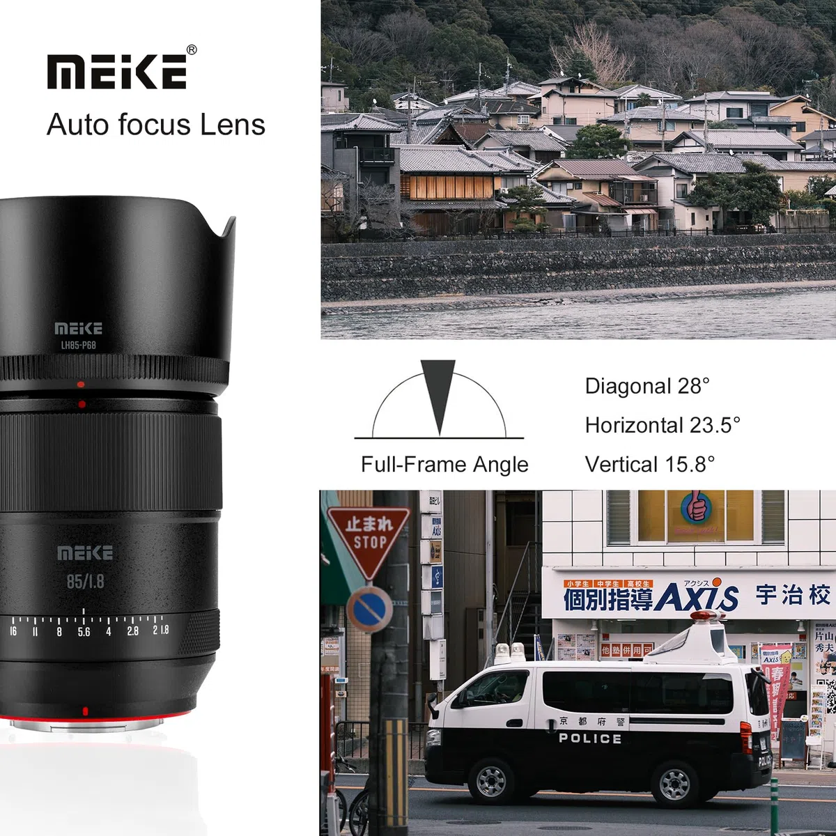 Meike Pro 85mm F1.8 - Teleobjetivo medio de enfoque automático STM de alta resolución 8K compatible con cámaras Fujifilm X Mount X-T1 X-T2 X-T3 X-T4 X-T5 X-T10 X-T20 X-T100