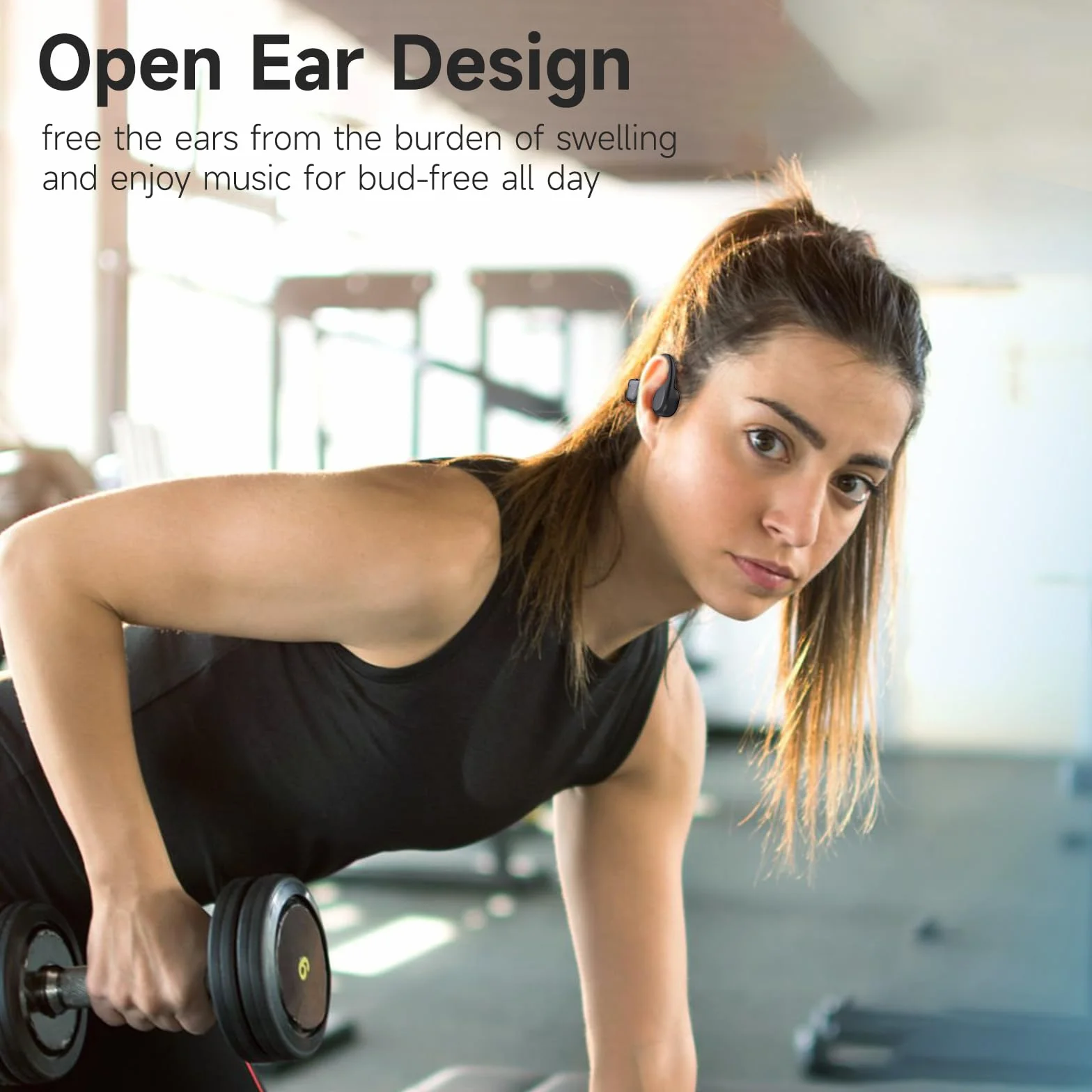 IFECCO Auriculares Conduccion Osea Bluetooth 6.2 – Cascos Conduccion Osea Inalambricos con Micrófono,IPX5 Impermeables Auriculares Oseos para Correr Ciclismo Fitness