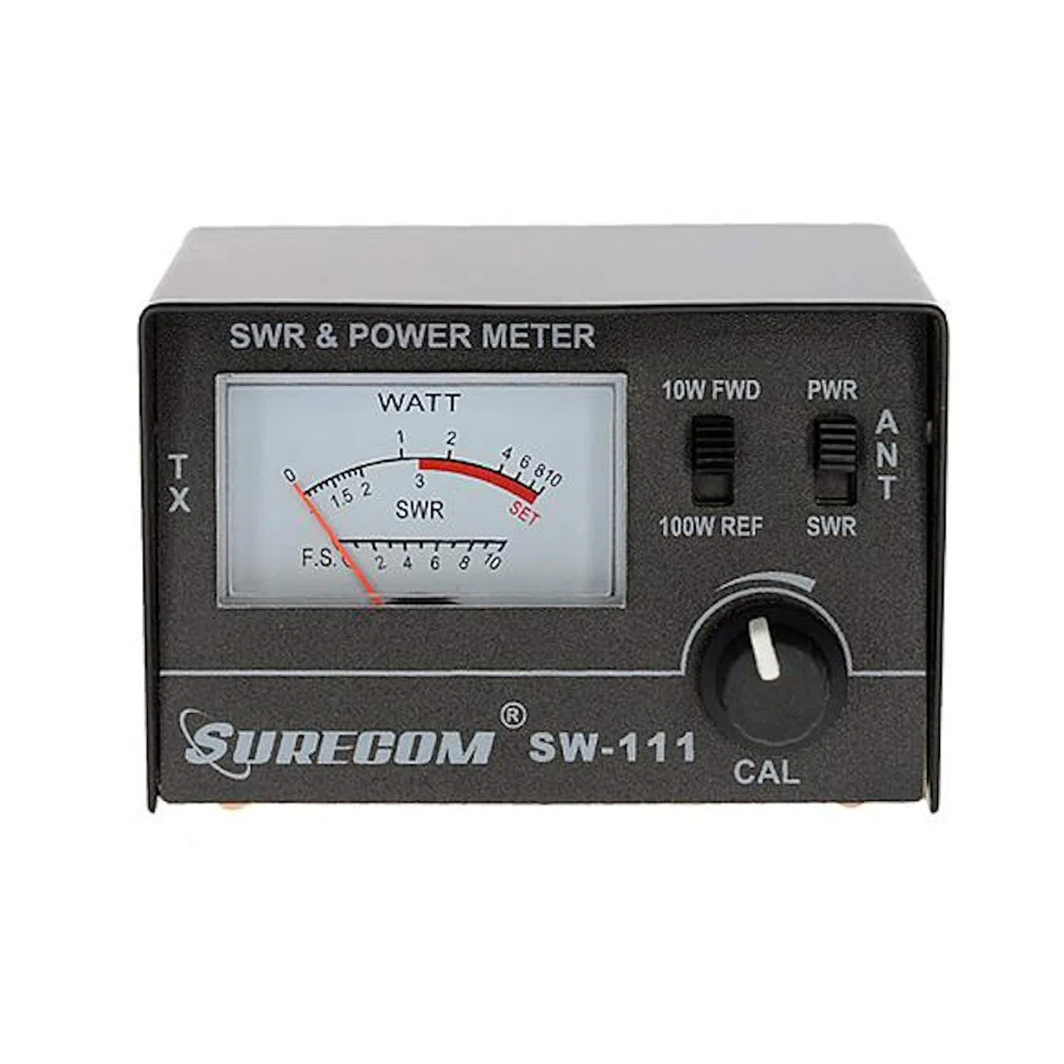 Mcbazel Surecom SW-111 Medidor Analógico para Radios CB: SWR y Potencia, 10W/100W, 27-30 MHz, Compacto y Fácil de Usar