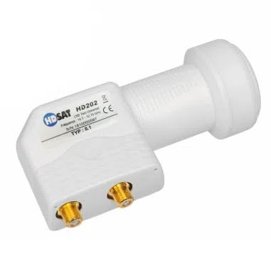 HD202 LNB Twin Full HD 4K - Cabezal parabólico (2 Salidas, 0,1 dB, Ganancia 70 dB) !
