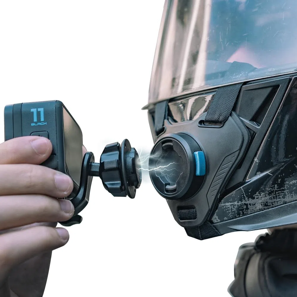 Soporte magnético de liberación rápida para casco de motocicleta GoPro, soporte magnético para casco de moto de cross compatible con GoPro Hero 13,12, 11, 10, 9, 8, 7,DJI Osmo Action 5Pro 4 3 2