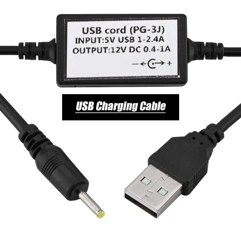 Cargador USB Directo PG3J para Walkie Talkie Kenwood, THF6, THF6A, THF6E, THF7, THD7, THG71, THK4, THK2, Carga Rápida y Segura