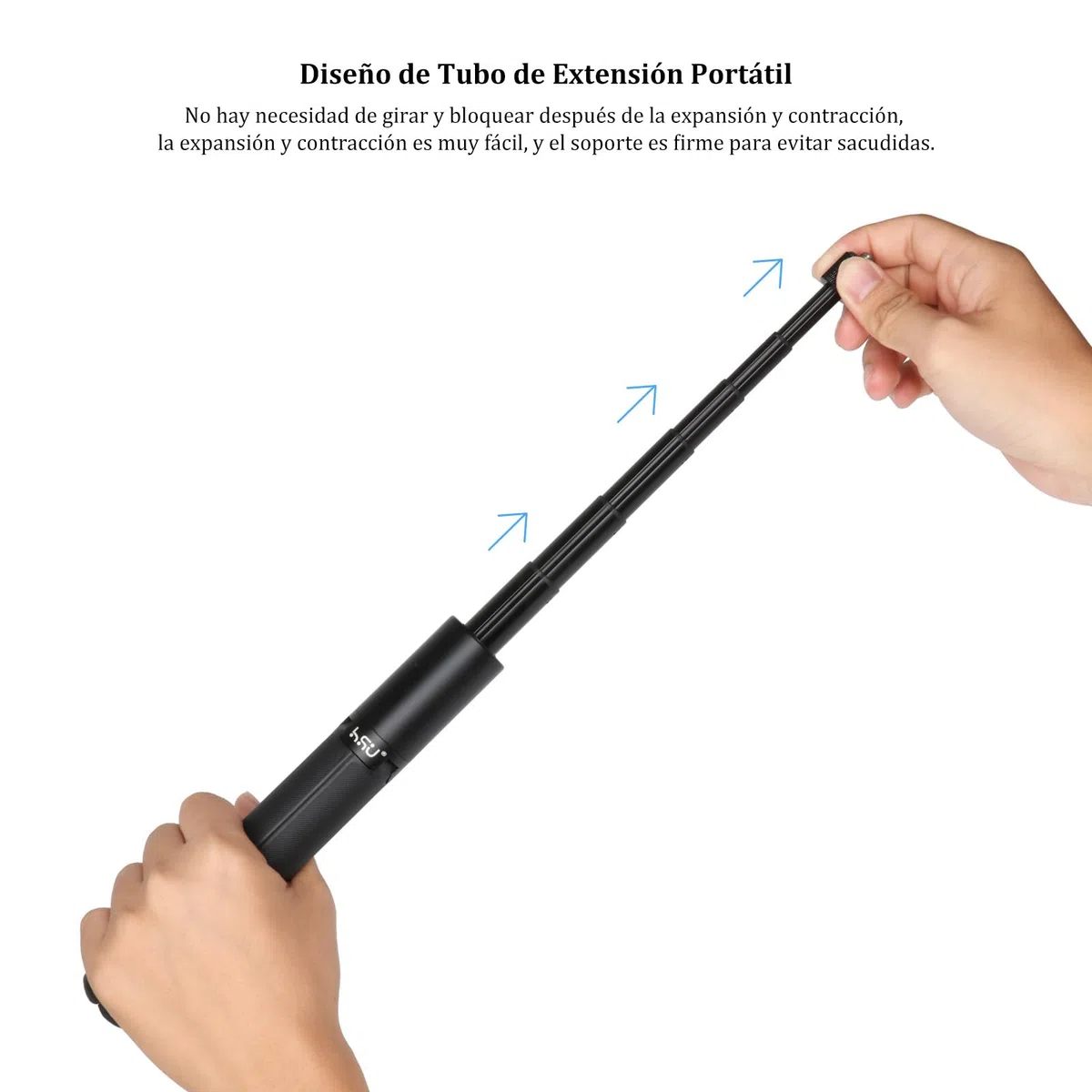HSU Palo selfie invisible de 120 cm para Insta 360, palo invisible 2 en 1 + trípode para Insta 360 X5/X4/X3/ONE X2 Hero 13 Hero 12, negro