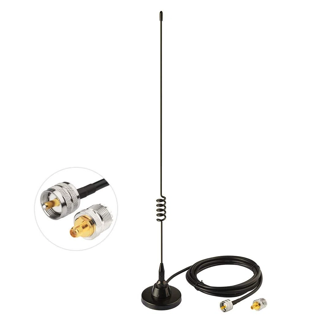 Bingfu Ham Radio Antena Vehículo Móvil Antena Banda Dual VHF UHF 136-174MHz 400-460MHz Magnética Base PL259 Macho para BTECH ICOM Midland Yaesu TYT AnyTone Radio Amateur Bidireccional