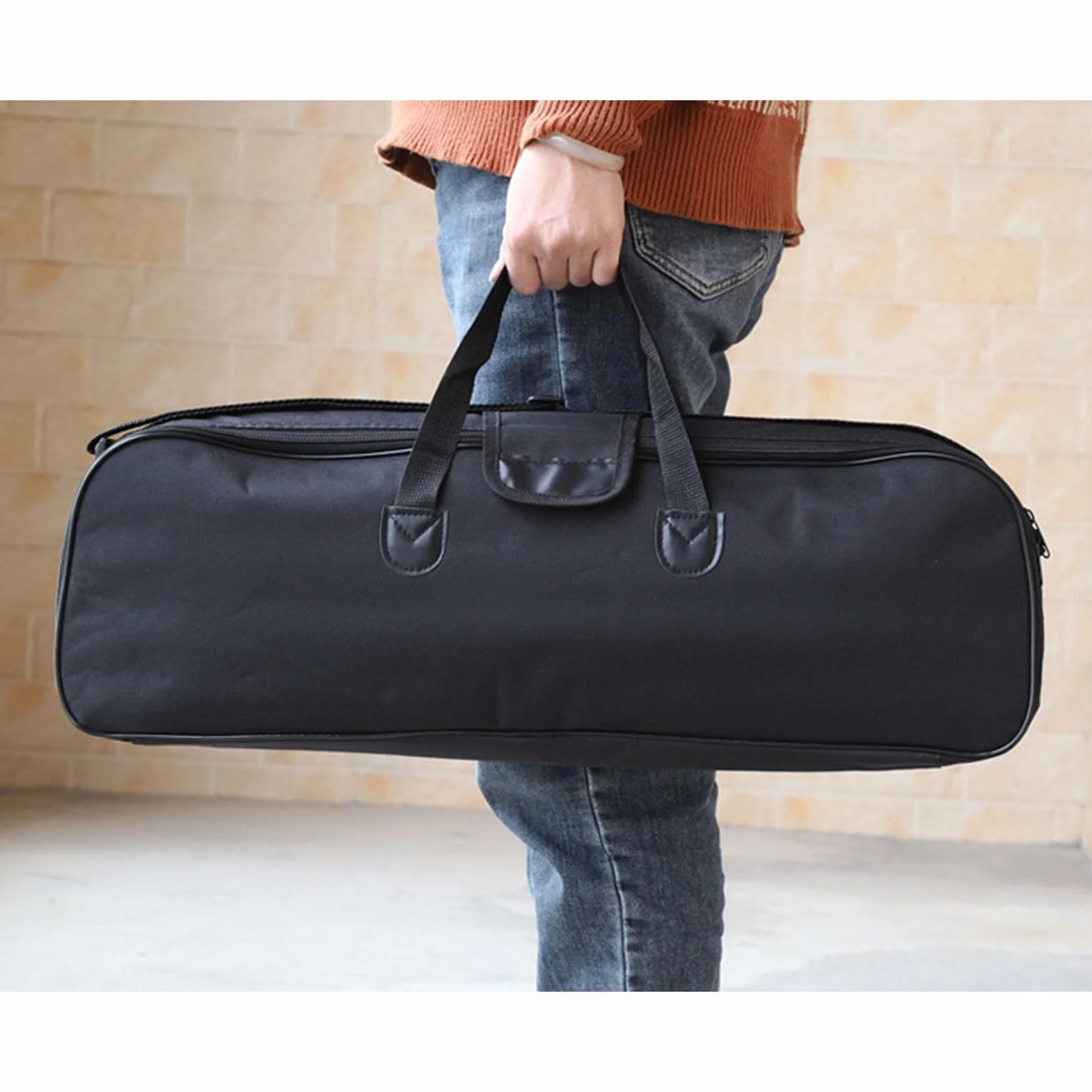 Bolsa Grande para Telescopio, Bolsa de Almacenamiento para Telescopio a Prueba de Golpes con Gancho Antideslizante, Estuche de Transporte Multiusos para Telescopio con Correa de