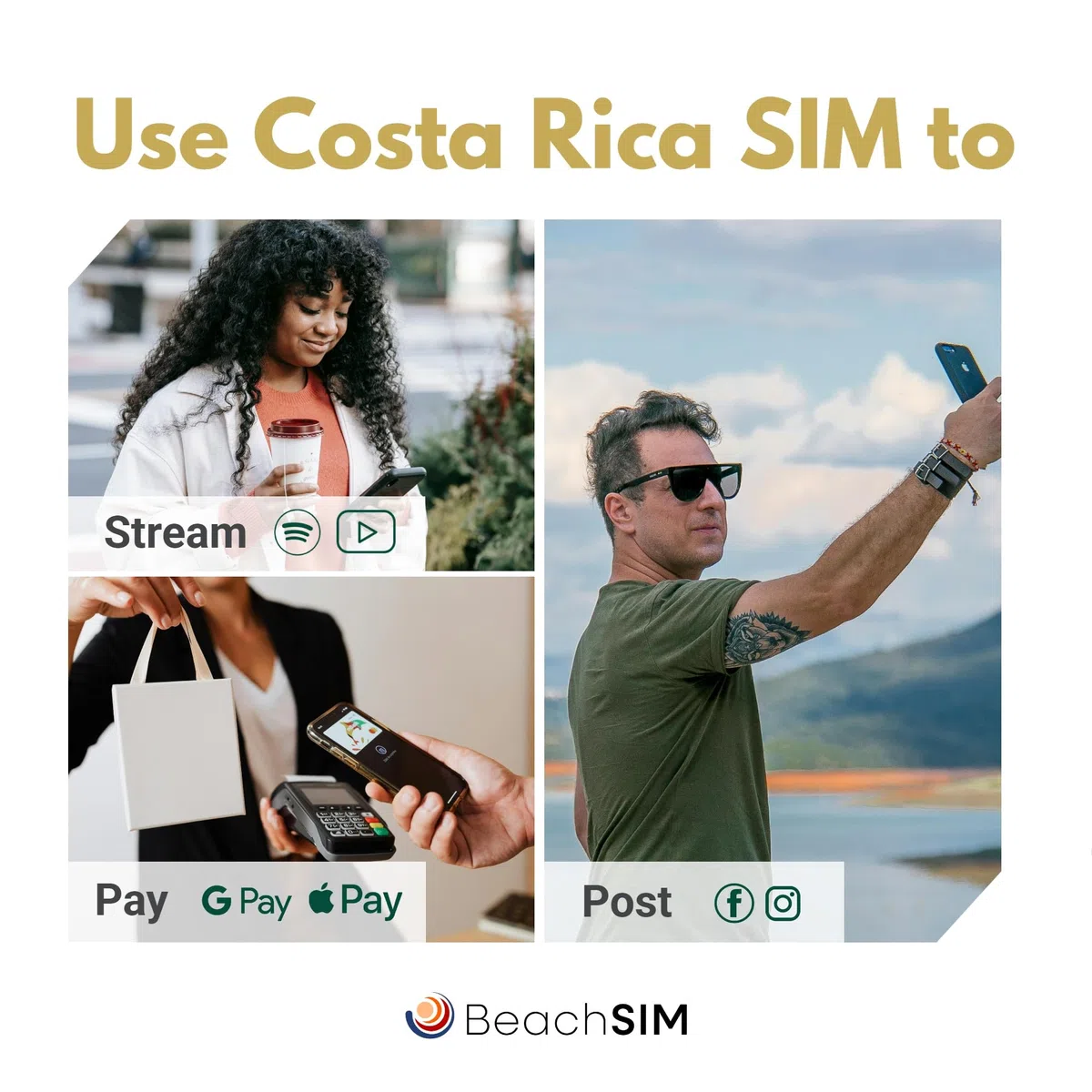 Tarjeta SIM Costa Rica 30 días. 12GB de Datos a velocidades 4G/5G. Solo SIM de Datos. Roaming Gratuito en Panamá, Nicaragua y más de 9 países de Latinoamérica.