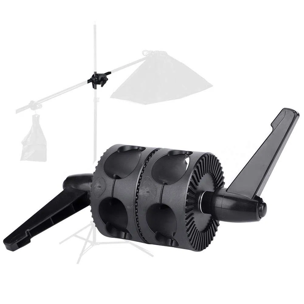 V BESTLIFE Clip del Soporte del Reflector, Soporte de Soporte de Reflector de Doble Rueda Adaptador de Soporte de luz del Rotor