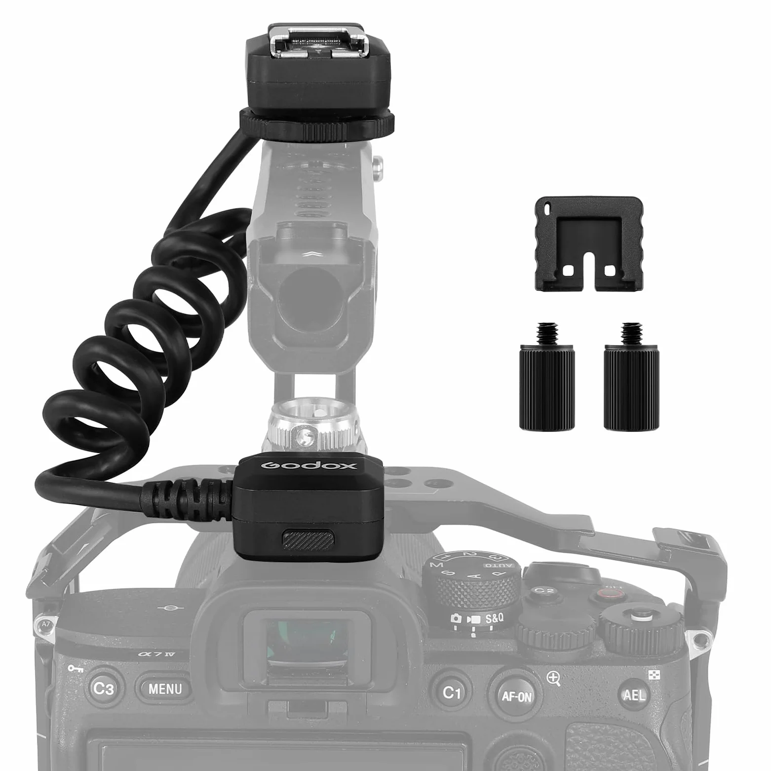 Godox Off-Camera - Cable alargador de audio para cámaras Sony A7R IV A7II A7III A7RII A7RIII A7SII A7 A7R A7S A6600 A6100 A6500 A6400 A6300 Cámara con Multi Interface MI Shoe