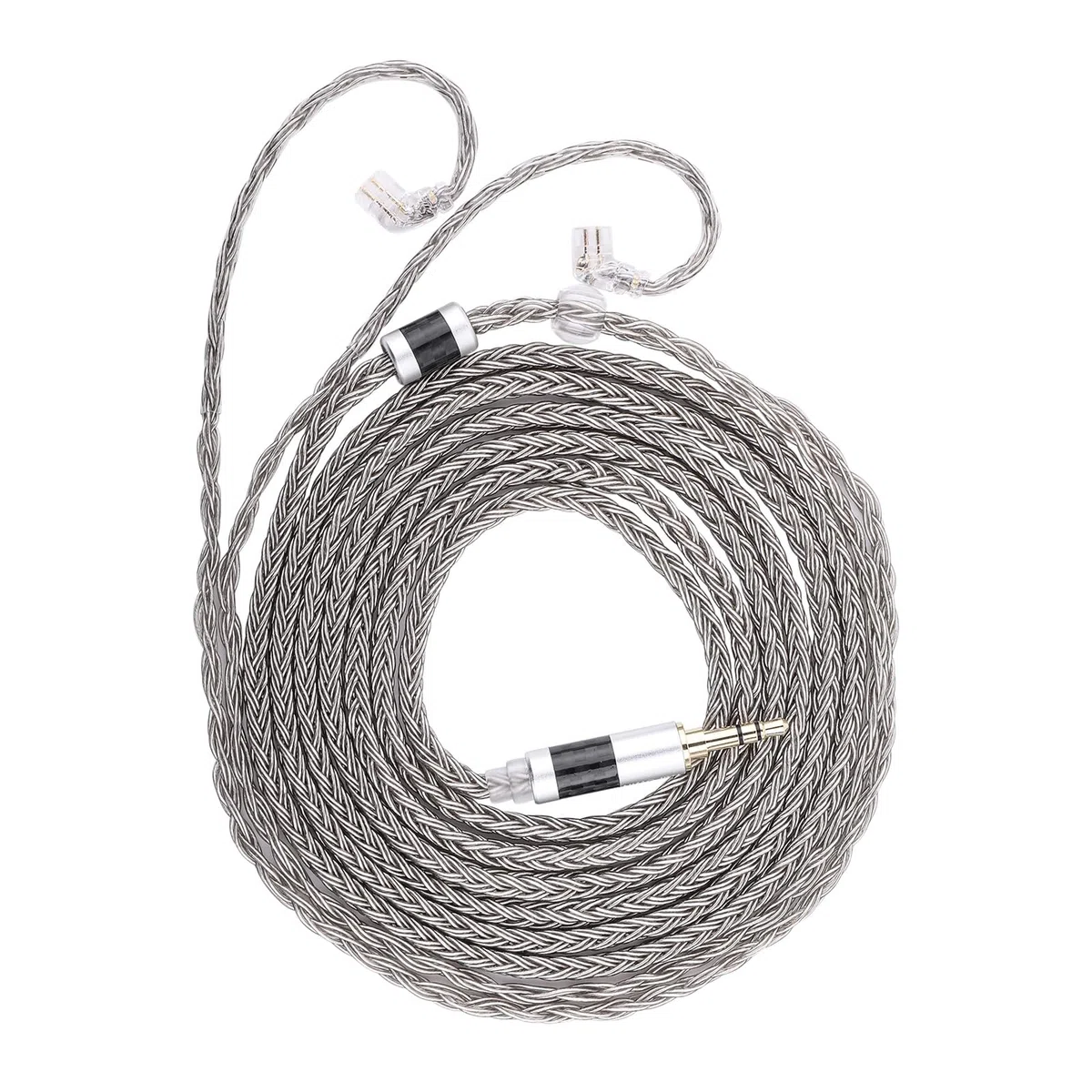 Linsoul Tripowin Zonie Cable de Auriculares IEM 2m, Chapado en Plata de 16 Núcleos para ZS10 PRO 2 Tangzu Wan'er SIMGOT EM6L (2Pin Empotrado, Gris)