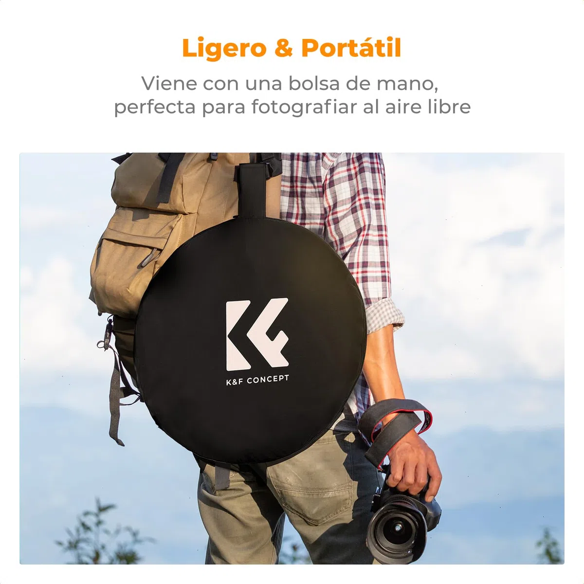 K&F CONCEPT 5 en 1 Reflector de Luz para Fotografía 60x90cm Difusor Ovalado Reflector Plegable para Fotografía de Retrato Foto Selfie Iluminación Exterior con Bolsa de Transporte