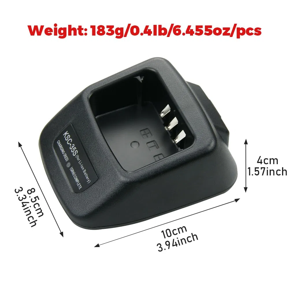KNB-45L - Cargador de batería de Li-ION para Kenwood KSC-35S TK-2200L TK-2200LP TK-2300VP TK-2302VK TK-2302 Base de carga Radio