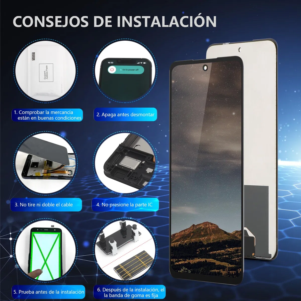 RongZy Pantalla para Realme C65 4G RMX3910 Pantalla Táctil LCD para Realme 14X 5G de Repuesto Ensamblaje Digitalizador de Reemplazo con Herramientas(Negro)