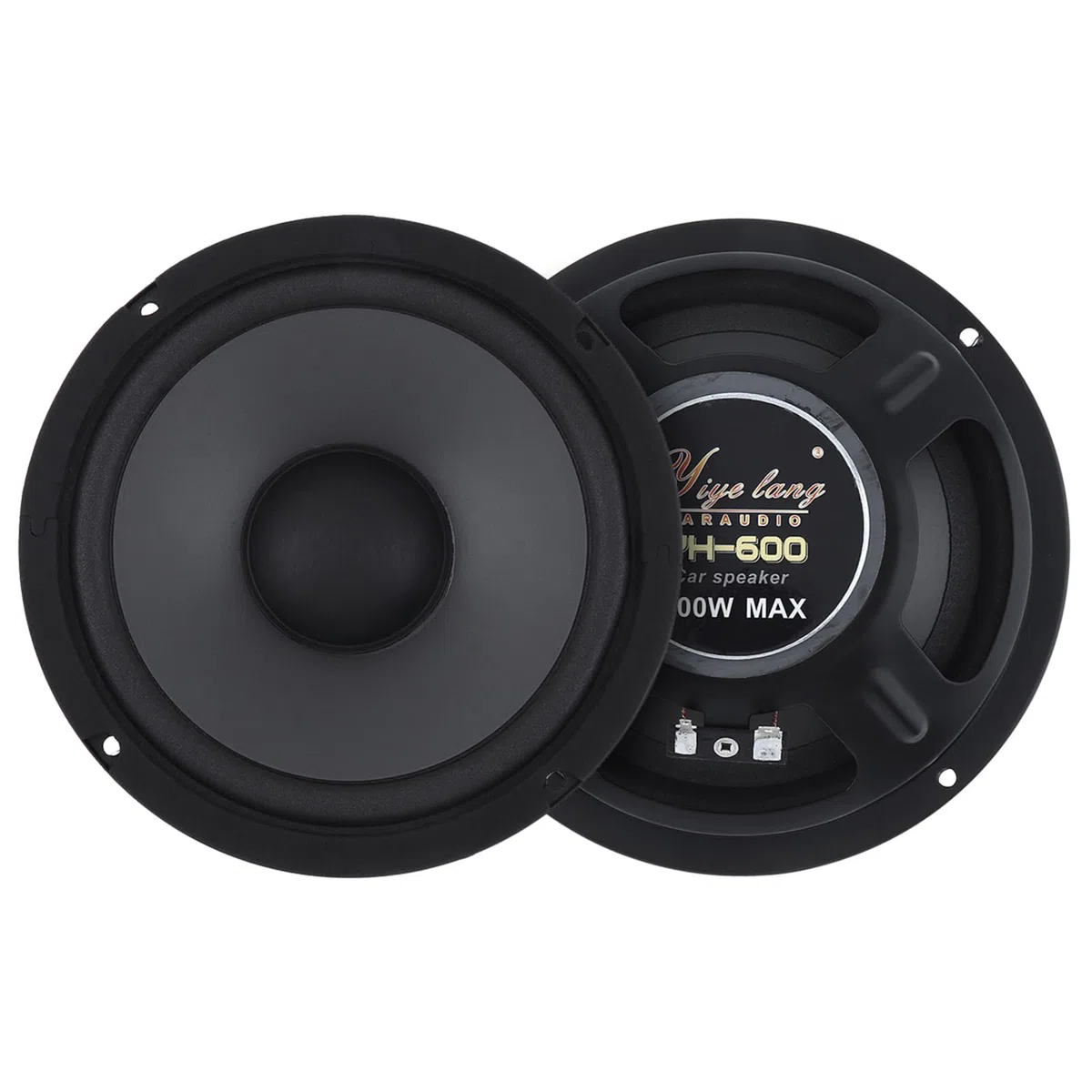 Shkalacar Altavoz Estéreo Coaxial de 6,5 Pulgadas para Coche - 600 W, 2 Vías, 1 Par - Sistema Estéreo de Calidad de Sonido