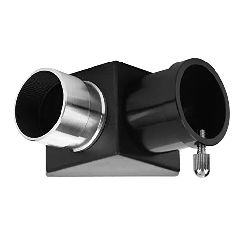 Adaptador Diagonal de 90 Grados, Espejo de 1.25 Pulgadas Prisma de Imagen Invertida para Telescopio con Gran ángulo