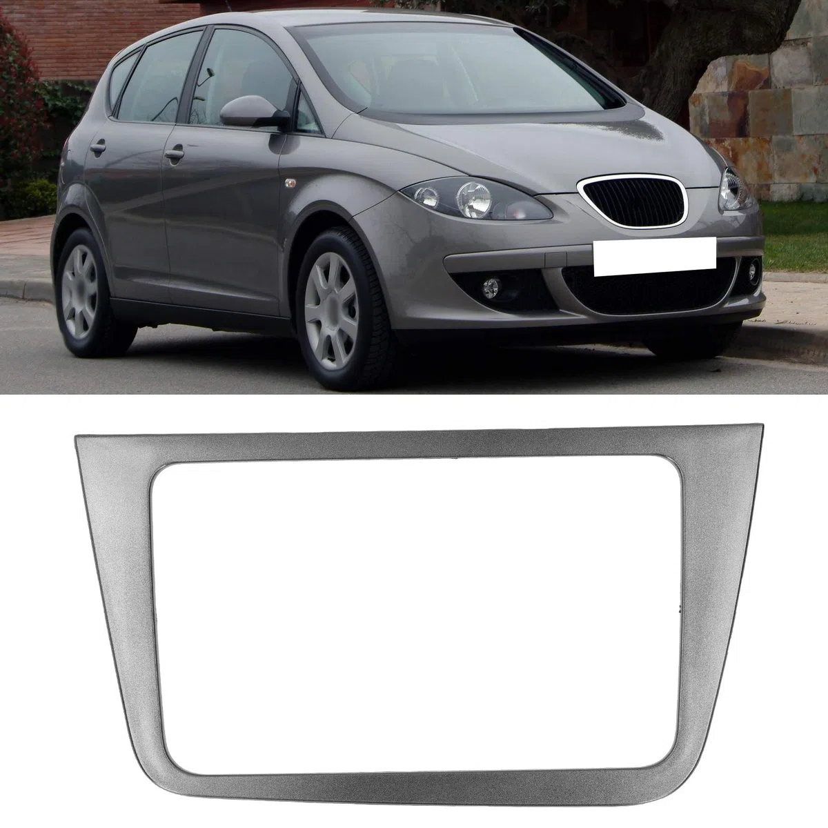 Marco Estéreo para Automóvil, Marco del Panel de Tablero Estéreo, Marco del Panel de Tablero Estéreo 2 DIN GPS DVD Radio Fascia Apto para Seat Altea 2004-2015 LHD Marco Estéreo para Tablero