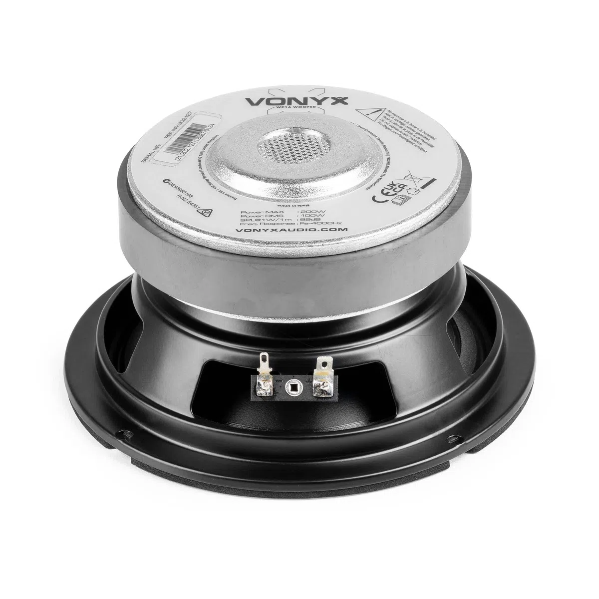 Fenton WP16 - Altavoz de Graves de Alta Fidelidad, Woofer de Repuesto Con Cono PP de 16 cm, 200 Vatios, 8 Ohm, 6,5 Pulgadas - Integrado