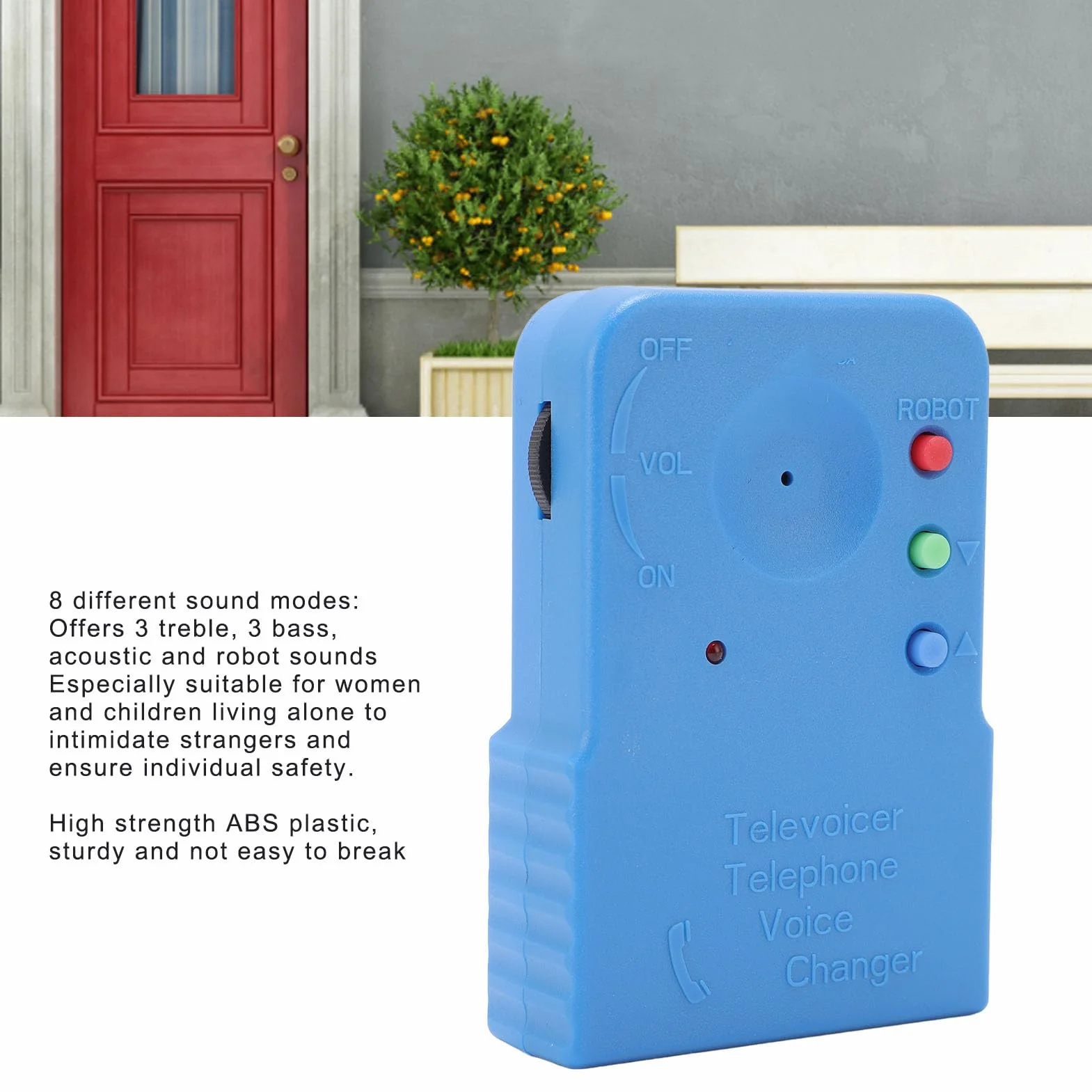 Cambiador de Voz, Transformador Modulador de Voz Portátil de 8 Modos para Timbre de Teléfono en 3 Tonos Altos, 3 Tonos Bajos