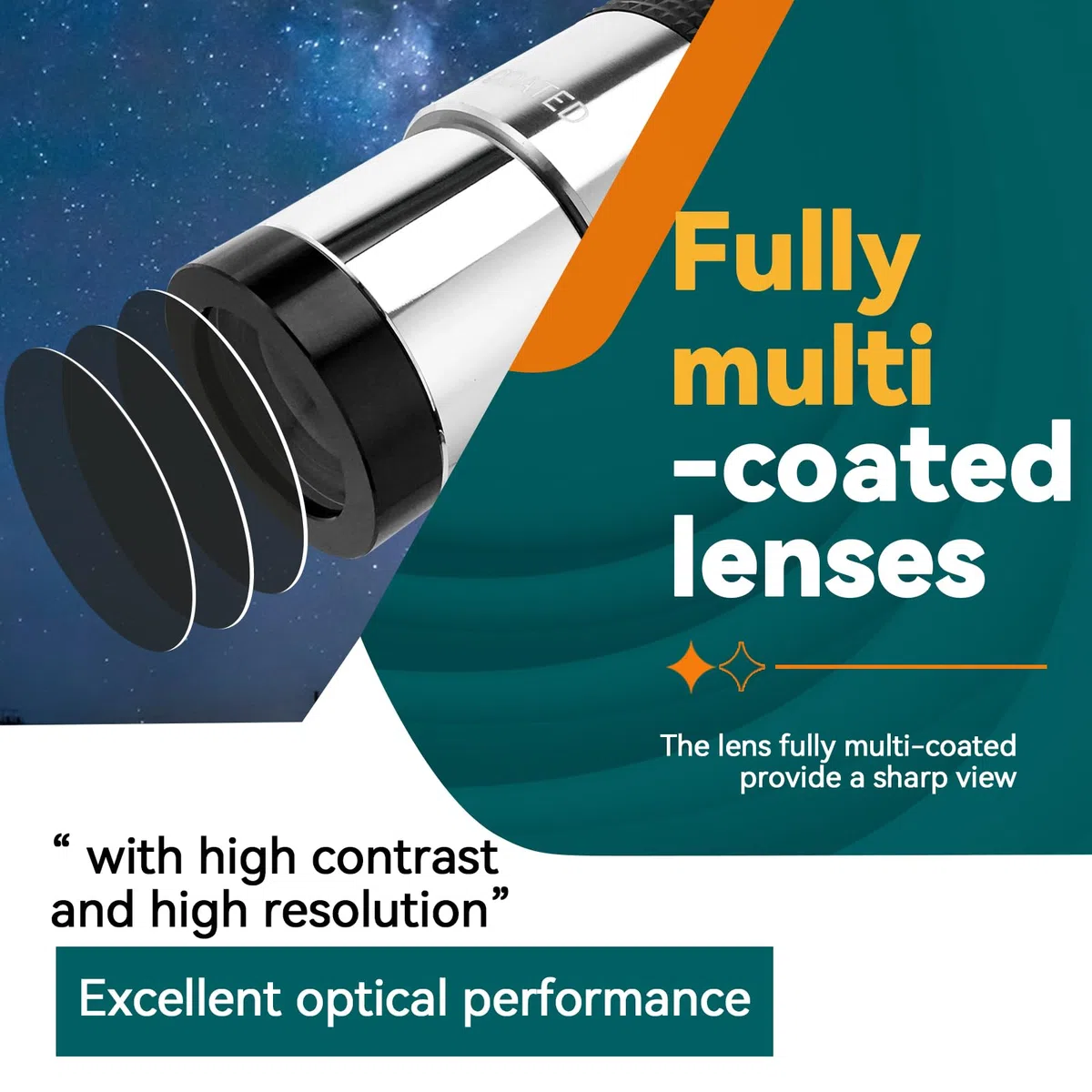 Svbony SV137 Lente Barlow 3x1,25 Pulgadas Metal FMC Barlow para Telescopio Ocular (3X)