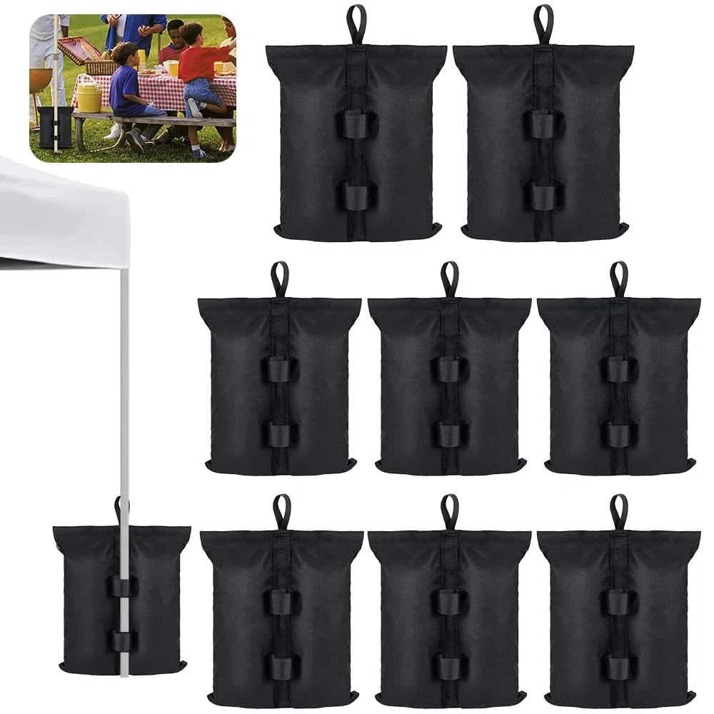 Bolsa Arena Contrapeso,8 Piezas Pesos para Carpas,800D Tejido Oxford Saco Arena,Diseño de Doble Bolsillo,Resistente a Los Rayos UV, Al Viento,A la Lluvia y a la Nieve,para Uso en Rxteriores(40x45cm)