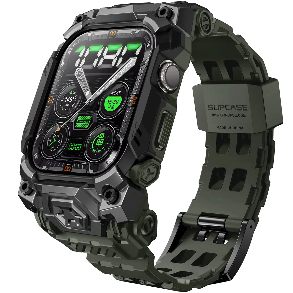 SUPCASE Funda para Apple Watch 11/10 de 46 mm con correa (mineral de escarabajo unicornio), antiarañazos, protección de grado militar, funda resistente deportiva para hombre con correa ajustable