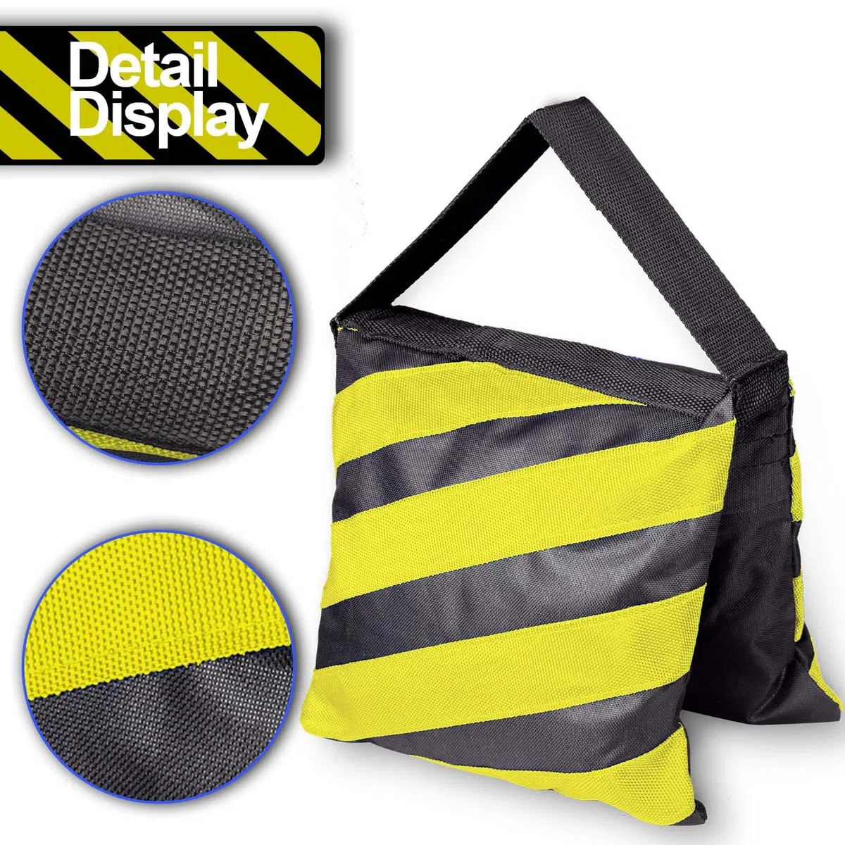 EMART 6 Pcs Bolsas de Arena Resistente para Estudio de Fotografía y Video, Trípode, Jardín - Amarillo/Negro