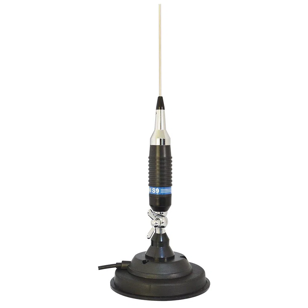 Antena CB PNI S9, 120 cm de Largo, 125 mm DV Soporte magnético con Tornillo de Mariposa